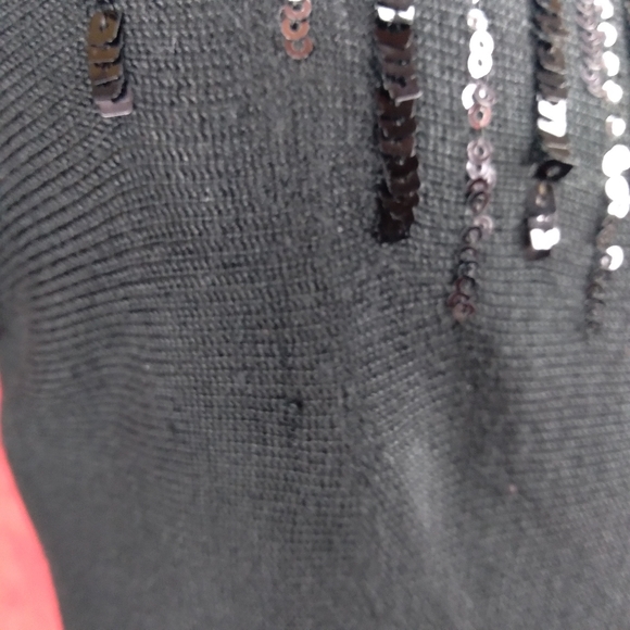 WHBM raining sequins black sweater - Picture 4 of 4